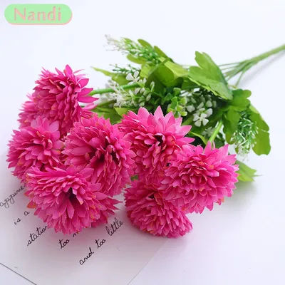 Nordic Simulation Hydrangea Camellia Artificial Green Plant Bouquet Bridal Bouquet DIY Home Wedding Table Center Decoration