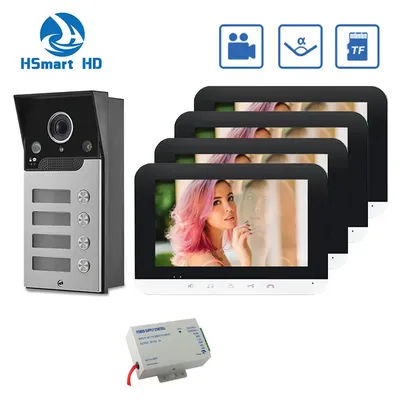 7 inch Monitors 2/3/4 Apartment/Family Video Door Phone Intercom System Wide angle Doorbell Waterproof HD Camera Access Control