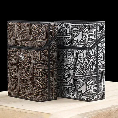 Vintage Egyptian Pattern Coarse Cigarette Case Push To Open Cigarette Case For 20pcs Cigarettes Anti Pressure Creative Gifts