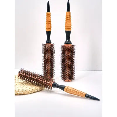 3 Sizes Aluminum Tube Round Brush Professional Salon Styling Tools Hairdressing Curling Hair Brushes Nylon Bristle Detangle Comb
