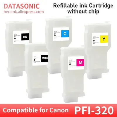 300ML PFI-320 PFF-320 for Canon PFI 320 PFI320 Refillable Ink Cartridge for Canon TM200 TM205 TM300 TM305 printer without chip