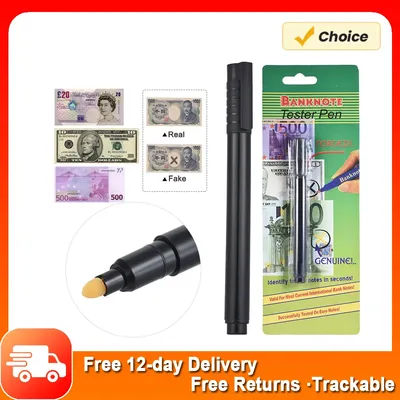 Counterfeit Money Detector Pen Fake Banknote Tester Currency Cash Checker Marker for US Dollar Bill Euro Pound Yen Won