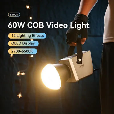 Ulanzi LT005 60W COB Video Light 2700-6500K Photography Bi-Color LED Video Fill Light for Live Streaming Commercial Studio