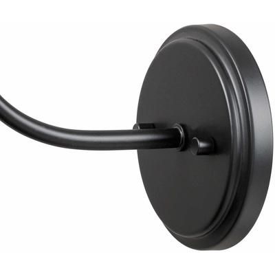 Bachowice 17"L x 14"W x 13"H Rustic Black Wall Sconce - Boutique Rugs