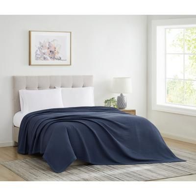 Heritage Cotton Waffle Blanket by Cannon in Blue (Size TWIN)