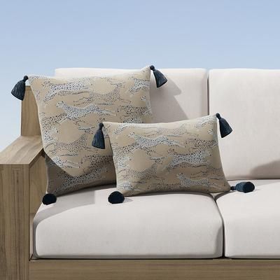 Leopard Leap Indoor/Outdoor Pillow - Aruba, 20" x 20" Square Aruba - Frontgate