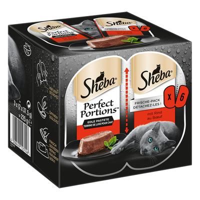 6x37.5g Salmon in Loaf Perfect Portions Sheba Wet Cat Food
