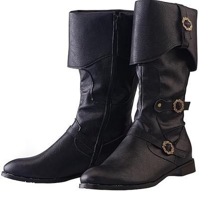 Retrò Vintage Medievale Rinascimento Scarpe Stivali jazz piatti Pirata Vichingo Crociato Costume Per uomo Celtico Costumi da pirata Halloween Carnevale Mascherata LARP Fiera Rinascimentale Adulti