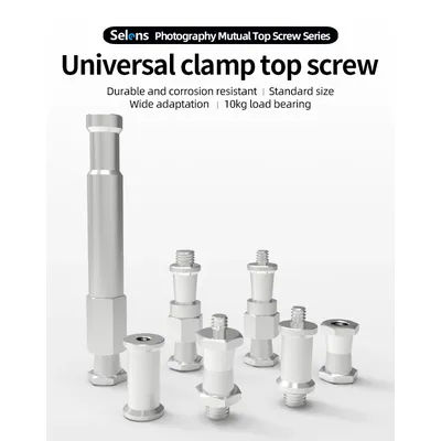 1/4 3/8 Threaded Screw Spigot Stud Male Adapter Metal Hand Tool for Camera Tripod Umbrella Light