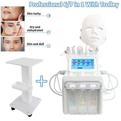6/7 in 1 Hydra Dermabrasion Machine Deep Cleansing Face Peeling Anti-aging Hydrogen Oxygen Small Bubble Facial Cleanser Machine