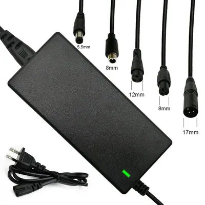 1pcs Power Adapter AC 100-240V Black DC 42V 2A Electric Scooter power Adapter Charger US/ EU/ UK Plug For 24-36v Lithium Battery
