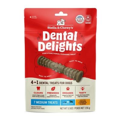 Dental Delights Dog Treats, 5.5 oz., Count of 7, Medium