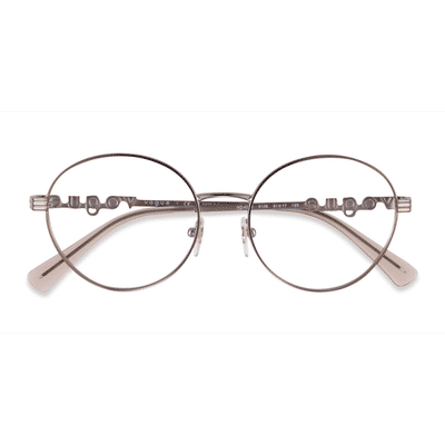 Unisex s round Light Brown Metal Prescription eyeglasses - Eyebuydirect s Vogue Eyewear VO4222