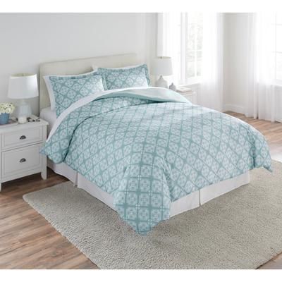 Medallion Duvet Cover by BrylaneHome in Dusty Blue (Size QUEEN)