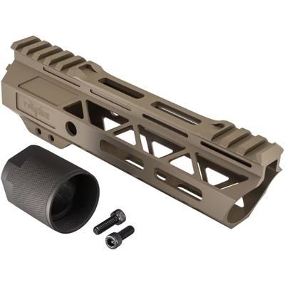 TRYBE Defense Magnite Go Fast Ultra Lightweight Handguard Cut Top Rail M-LOK FDE 7in MGHDG-V2-7CR-FDE
