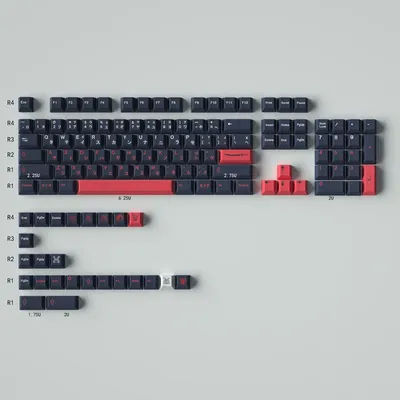 GMK Bushido Keycaps Cherry Profile PBT 23/129 Keys DYE-Sub Mechanical Keyboard Keycap For MX Switch With 6.25U Space Bar