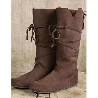 scarpe rinascimentali medievali vintage retrò pirata cavaliere ritter uomo donna unisex halloween evento/festa in maschera scarpe fantasia stivali medievali