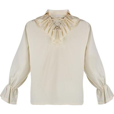 camicetta/camicia medievale vintage retrò camicia da festa di halloween da uomo sca abbigliamento medievale