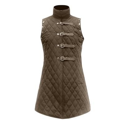 Medievale Rinascimento 17° secolo Cappotto Gilet Abbigliamento esterno Guerriero Cavaliere Vichingo Costume Per uomo Vichingo Halloween Carnevale Mascherata Performance Halloween LARP Adulti Cappotto