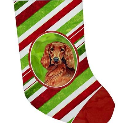 Caroline's Treasures Irish Setter Candy Cane Holiday Christmas Christmas Stocking