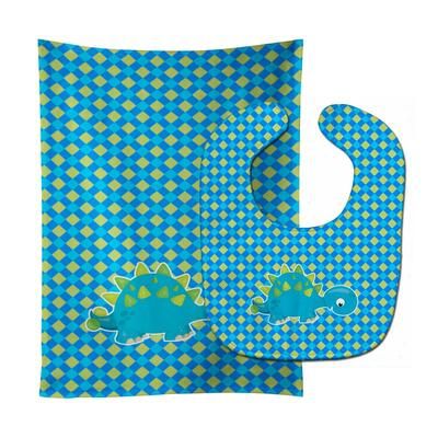 Caroline's Treasures Stegosaurus Dinosaur Baby Bib & Burp Cloth