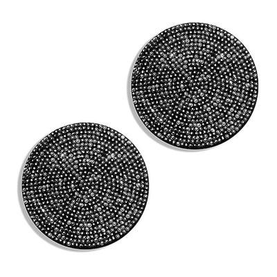 2 pz bling portabicchieri auto sottobicchiere 2.75 pollici antiscivolo antiurto universale moda veicolo auto sottobicchieri inserire bling strass accessori interni auto per auto per le donne