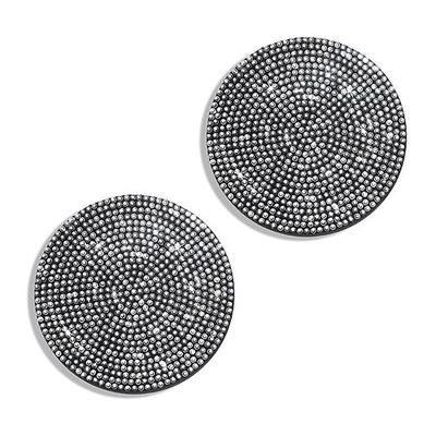 2 pz bling portabicchieri auto sottobicchiere 2.75 pollici antiscivolo antiurto universale moda veicolo auto sottobicchieri inserire bling strass accessori interni auto per auto per le donne