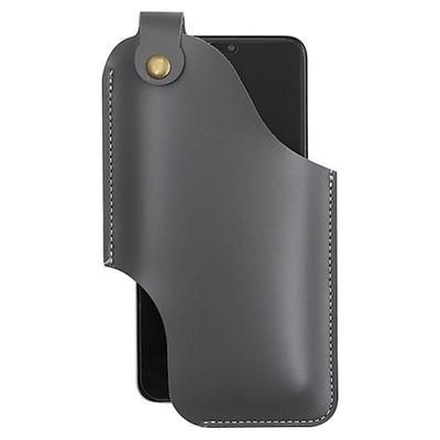 fondina per telefono con clip da cintura in pelle da uomo – custodia vintage in pelle PU con chiusura a scatto, supporto per cellulare a mani libere per viaggi all'aperto e uso quotidiano