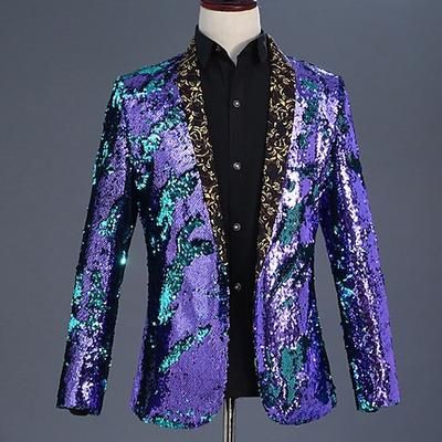 Disco Anni '80 Smoking Completi Blazer Principe Paillettes Geometrico Costume Per uomo Costume di Carnevale Halloween Capodanno Abbigliamento da sera Balli di fine anno Parata dell'Orgoglio Adulti