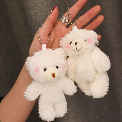 Nuovissimo simpatico orsetto orsacchiotto peluche bambola accessori borsa donna portachiavi auto