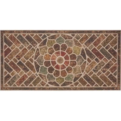 Ornamental Brick Door Mat by Mohawk Home in Chestnut