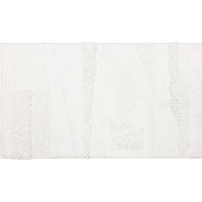 Wide Width Composition Bath Rug by Mohawk Home in White (Size 17" W 24" L)