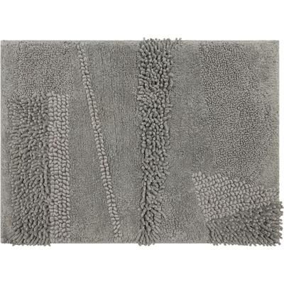 Wide Width Composition Bath Rug by Mohawk Home in Cool Grey (Size 17" W 24" L)