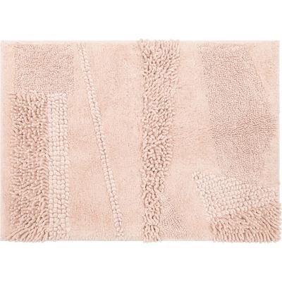 Wide Width Composition Bath Rug by Mohawk Home in Blush (Size 24" W 60" L)