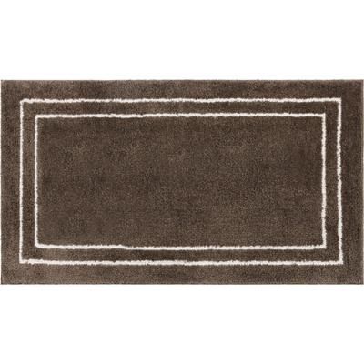 Wide Width Corona Bath Rug by Mohawk Home in Walnut White (Size 17" W 24" L)