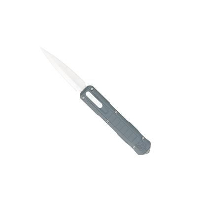 CobraTec Knives Raptor OTF Knife 3.13in D2 Steel Dagger Non-Serrated Grey CTRPTGYDAGNS