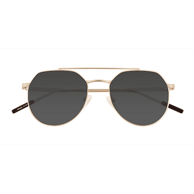 Unisex s aviator Matte Gold Metal Prescription sunglasses - Eyebuydirect s Kye