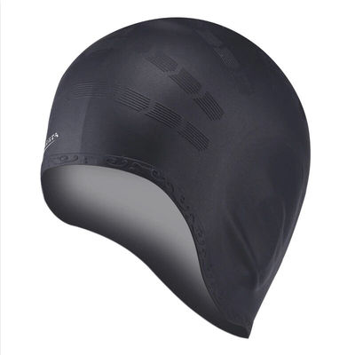 TEMU Waterproof Swimming Cap For Men And Women - High Elasticity, Ears Protection, And Long Hair Coverage - Large Silicone Diving Cap