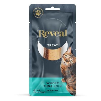 Reveal Natural Grain Free, Real Protein Fillet Whole Tuna Loin Single Ingredient Cat Treats, 1.06 oz.