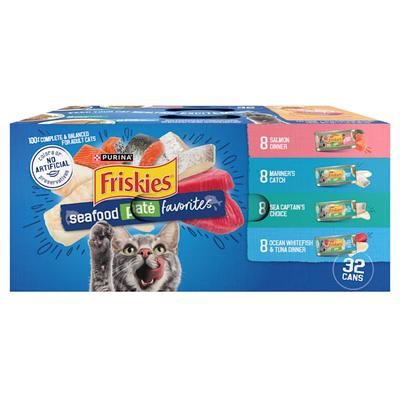 Purina Seafood Favorites Wet Cat Food Pate Variety Pack 5.5 oz. Count of 32