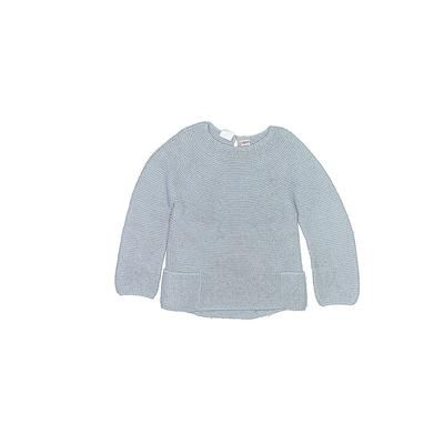 Zara Baby Pullover Sweater: Blue Solid Tops - Kids Girl's Size 110