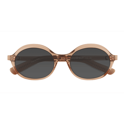 Female s oval Clear Brown Acetate Prescription sunglasses - Eyebuydirect s Melva