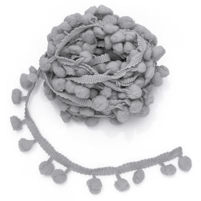 Galon de pompons, gris