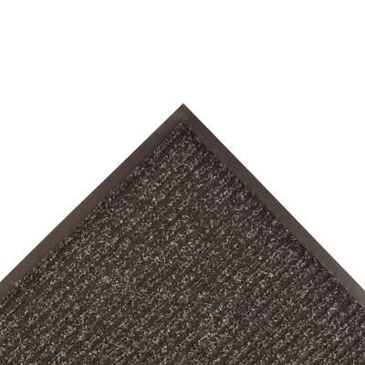 NoTrax 109S0310CH Brush Step Entrance Scraper Floor Mat, 3' x 10', 3/8" Thick, Charcoal, Gray