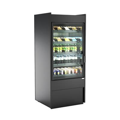 Structural Concepts BD3632DSIS 36 3/8" Elevate 1 Section Glass Door Merchandiser - 1 Left Hinge Door, Black, 110-120v, 5 Tier, Unrefrigerated