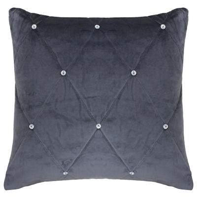 Riva Home New Diamante Poly Cushion 55X55 Pwt - Grey - One Size | Riva Home Sale | Discount Designer Brands