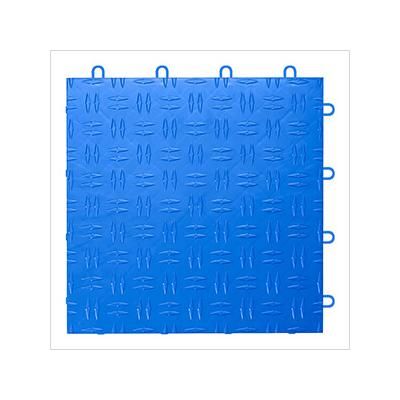 GearTile Diamond Pattern 12 x 12-Inch Royal Blue Garage Floor Tile (12 Pack)