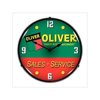 Collectable Sign and Clock Oliver Tractor Sales & Service Backlit Wall Clock