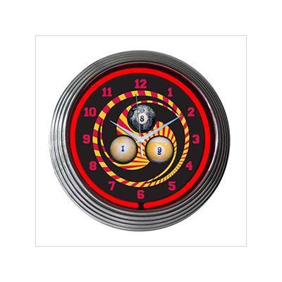 Neonetics 15-Inch Billiards 1, 8, 9 Neon Clock