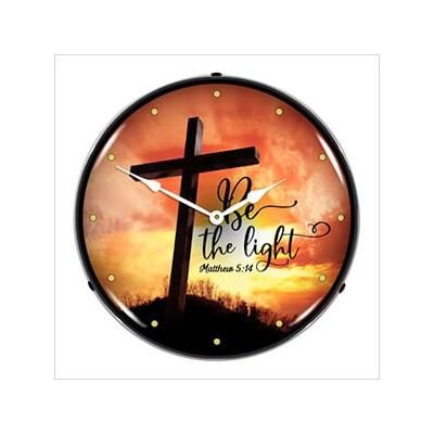 Collectable Sign and Clock Be The Light Backlit Wall Clock